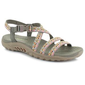 Skechers Reggae Sandal Women's 8 Gray Pink Multicolor Outdoor